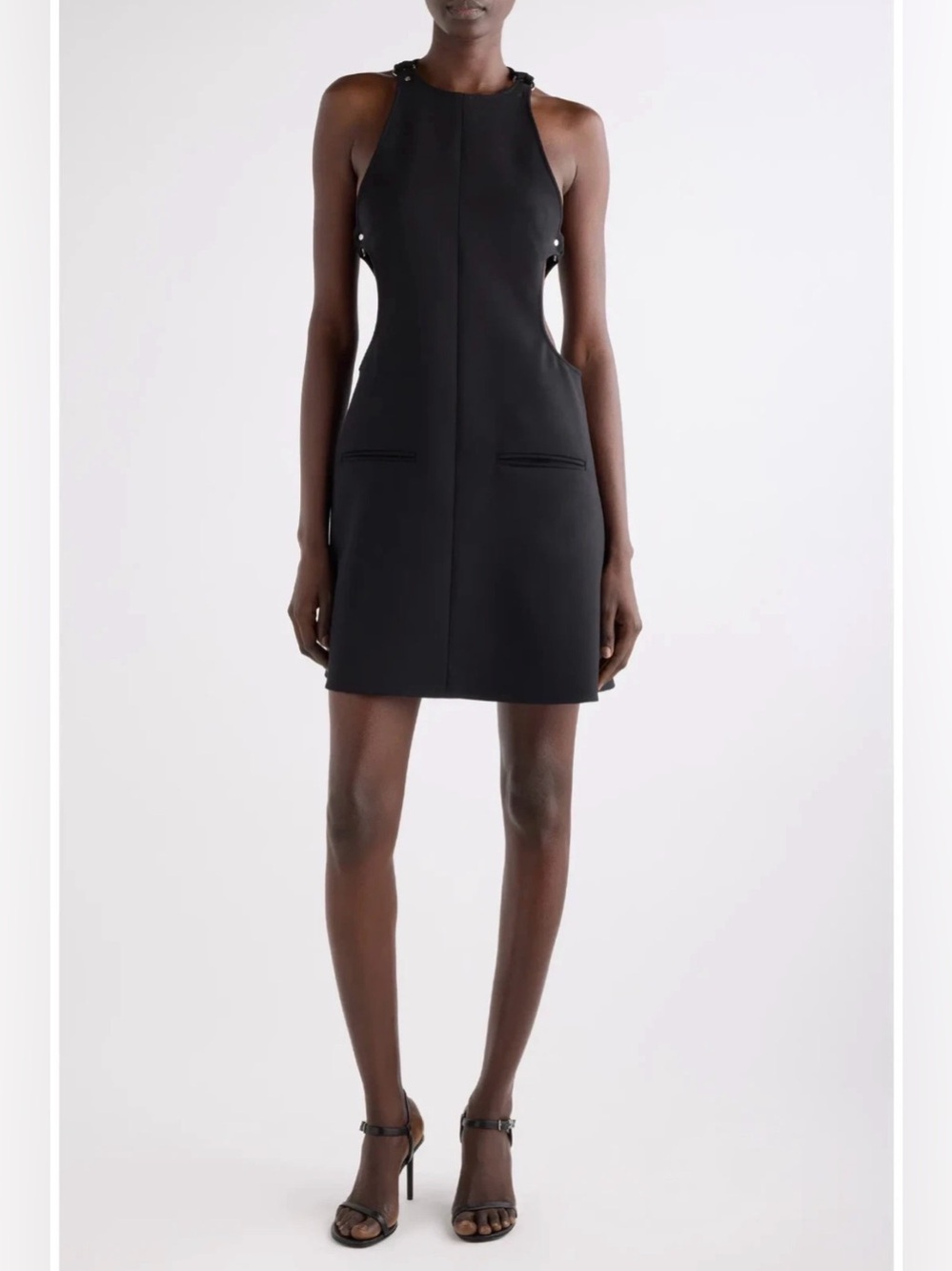 Courrèges Cutout Wool Blend A-Line Dress